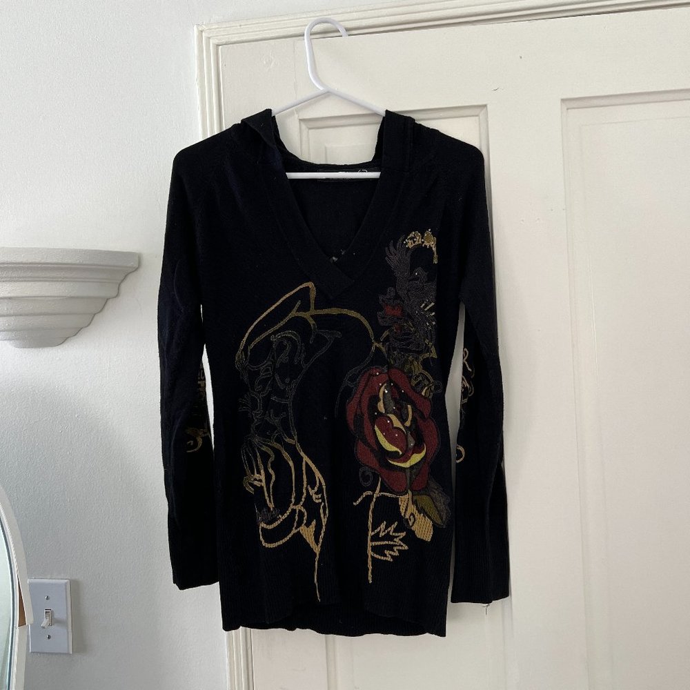 ED Hardy sweater with hood